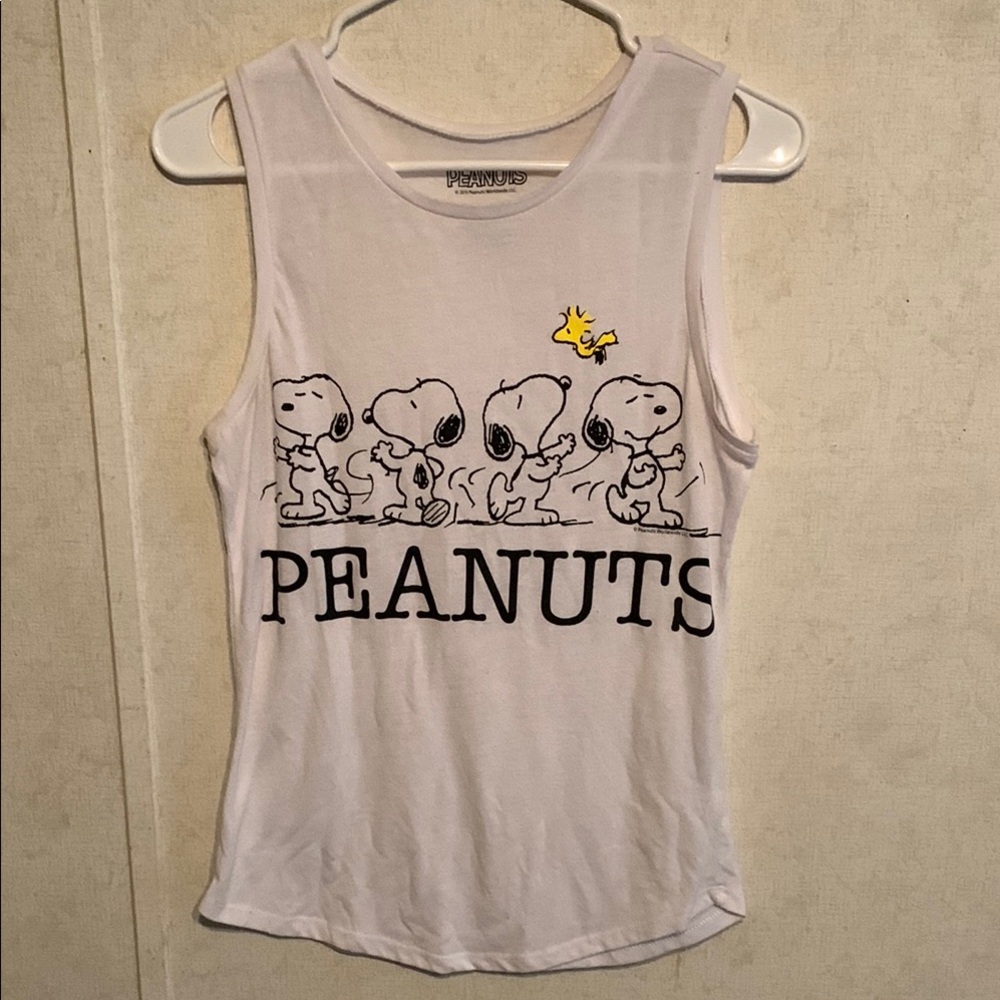 Peanuts White Tank Top